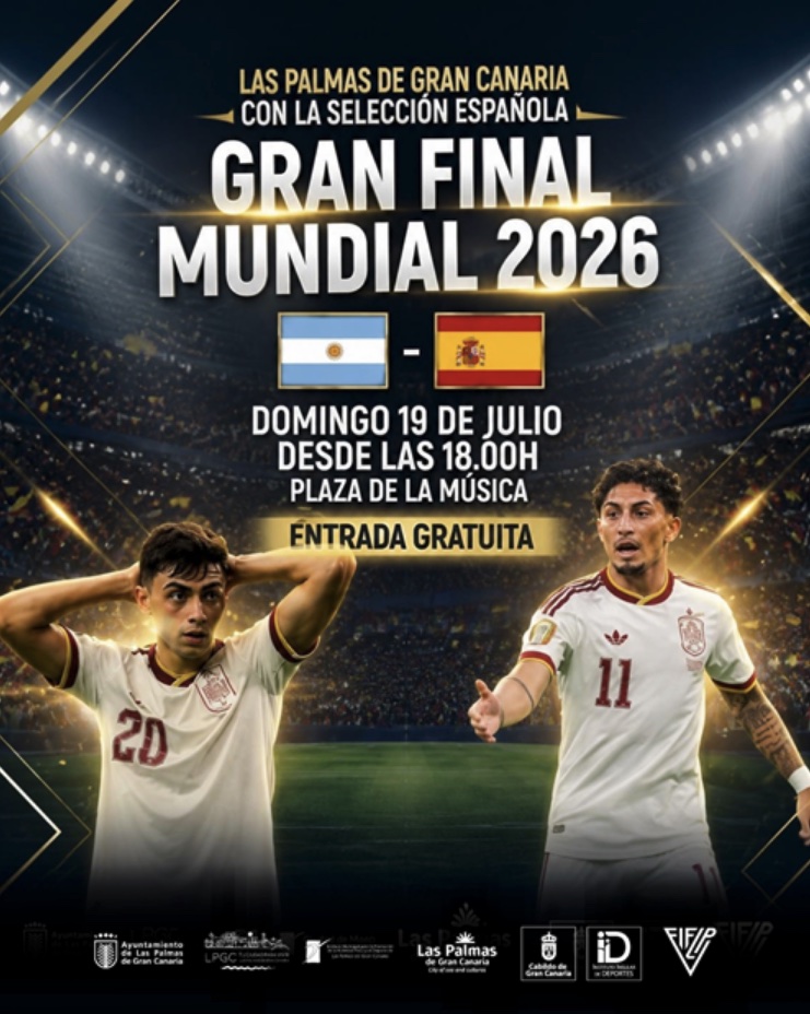 Gran final del Mundial 2026: Argentina contra España, domingo 19 de julio desde las 18:00 en la Plaza de la Música, entrada gratuita