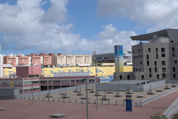 El Estadio de Gran Canaria visto desde el exterior, en Siete Palmas